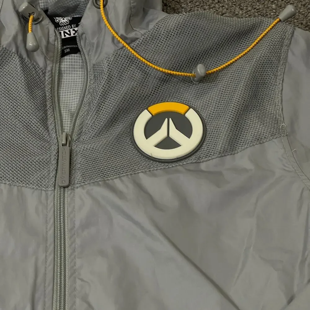 Jinx Hoodie Mens Size Small S Full Zip Jacket Windbreaker Grey Gray - Picture 2 of 10